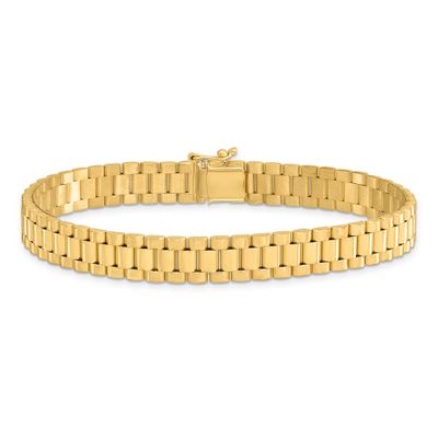 Men's Gold Link Chain Bracelet in 14K Yellow Gold, 8mm