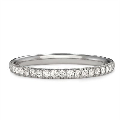 Comfort Fit Diamond Anniversary Ring 14K White Gold (1/ ct. tw