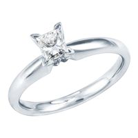 1/2 ct. Diamond Solitaire Engagement Ring 18K Gold