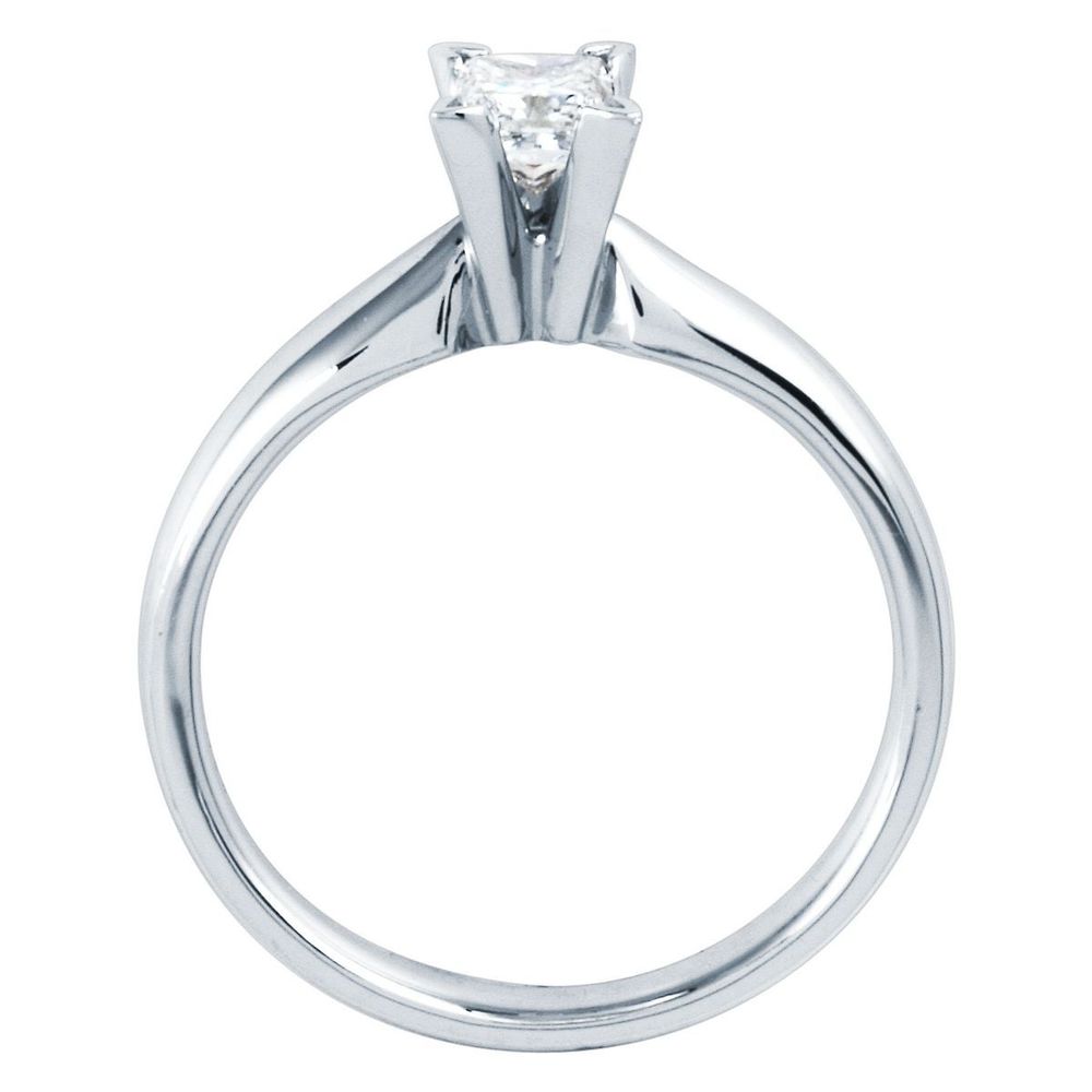 1/2 ct. Diamond Solitaire Engagement Ring 18K Gold