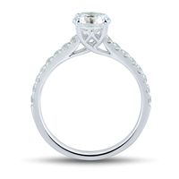 Lab Grown Diamond Side-Stone Engagement Ring 14K White Gold (1 1/3 ct. tw.)