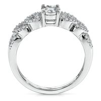 1/7 ct. tw. Diamond Hearts Promise Ring in Sterling Silver