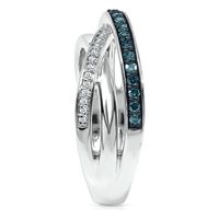 1/4 ct. tw. Blue & White Diamond Ring Sterling Silver