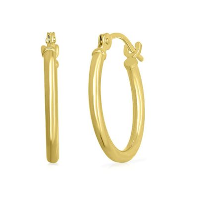 Polished Hoop Earrings in 14K Yellow Gold