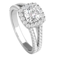 1 1/2 ct. tw. Diamond Engagement Ring 14K White Gold