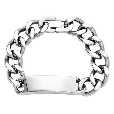 Men's ID Bracelet in Stainless Steel