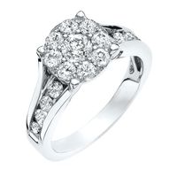 2 ct. tw. Diamond Engagement Ring Set 14K White Gold