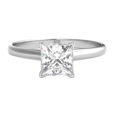 ct. tw. Diamond Solitaire Engagement Ring 14K White Gold
