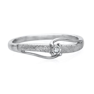 Diamond Promise Ring Sterling Silver