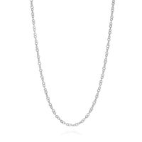 Adjustable Singapore Chain in 14K White Gold, 22"