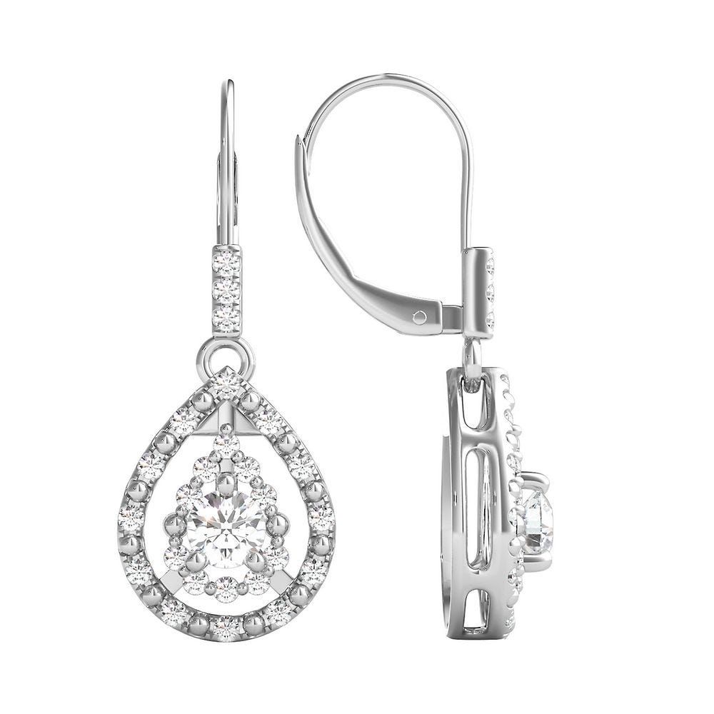 1/3 ct. tw. Diamond Dangle Earrings in 10K White Gold