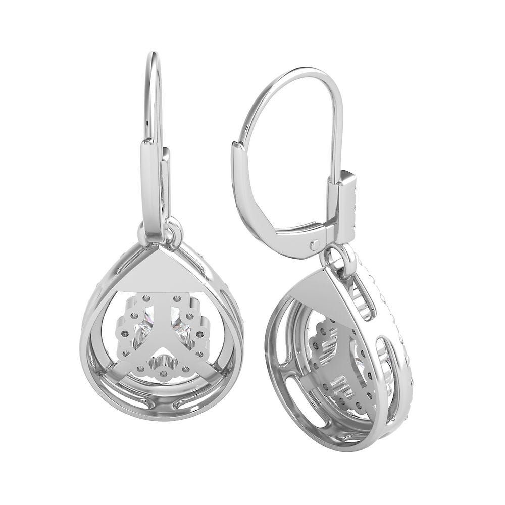 1/3 ct. tw. Diamond Dangle Earrings in 10K White Gold