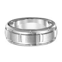 Men's Brick Design Band Stainless Steel, 8MM