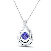 The Beat of Your Heart® Tanzanite & White Sapphire Pendant in Sterling Silver