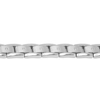 Men's 1/7 ct. tw. Diamond Link Bracelet in Stainless Steel