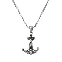 Men's Anchor Necklace in Stainless Steel