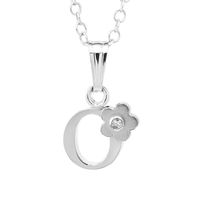 Children's Initial O Pendant in Sterling Silver