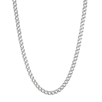 Men's Curb Chain in Sterling Silver, 22"
