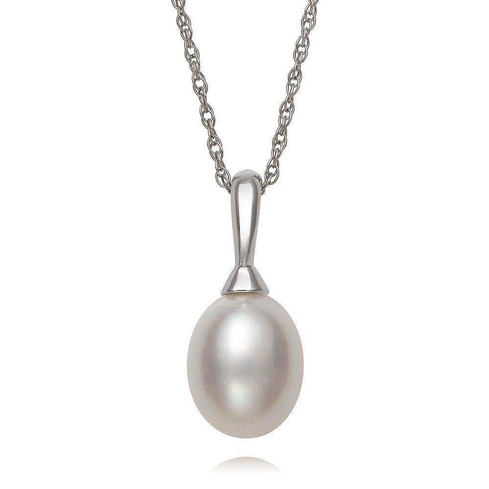 Freshwater Cultured Pearl Pendant & Earring Boxed Set in Sterling Silver