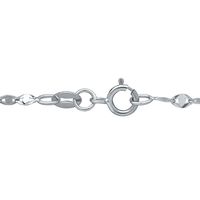 Flat Link Chain in 14K White Gold, 18"