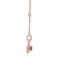 Rubellite & 3/8 ct. tw. Diamond Pendant in 14K Rose Gold