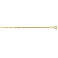 Singapore Chain Ankle Bracelet in 14K Yellow Gold