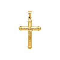 Reversible Crucifix Cross Charm in 14K Yellow Gold