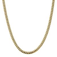 Men's Domed Curb Chain in 14K Yellow Gold, 24"