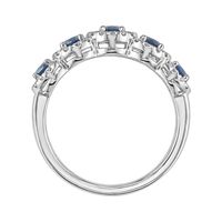 Blue Sapphire & 1/3 ct. tw. Diamond Ring 14K White Gold