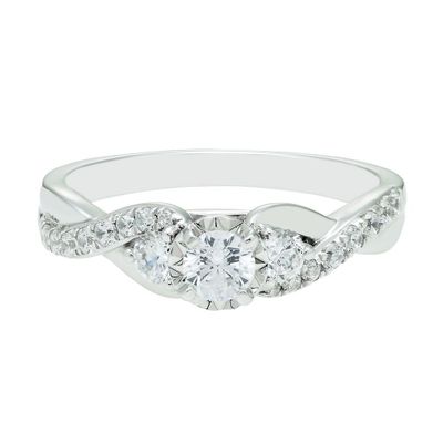 ct. tw. Diamond Engagement Ring 14K White Gold