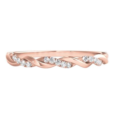 1/10 ct. tw. Diamond Twist Band 14K Rose Gold