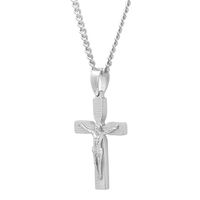 Men's Crucifix Cross Pendant in Stainless Steel