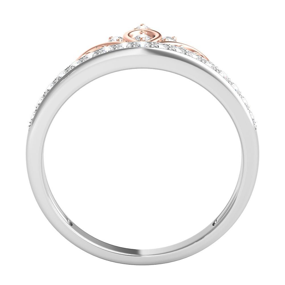 Diamond Tiara Ring Sterling Silver & 10K Rose Gold (1/5 ct. tw.)