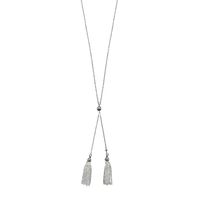 Criss Cross Tassel Necklace in Sterling Silver