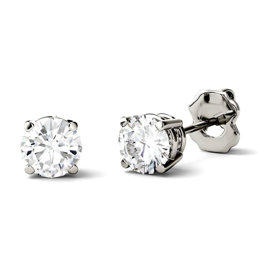 1 ct. tw. Moissanite Stud Earrings in 14K White Gold