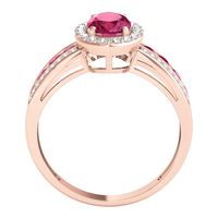 Ruby & 1/4 ct. tw. Diamond Ring 10K Rose Gold