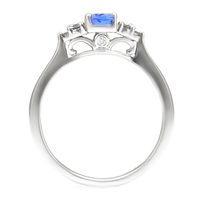 Tanzanite & 1/10 ct. tw. Diamond Ring 10K White Gold