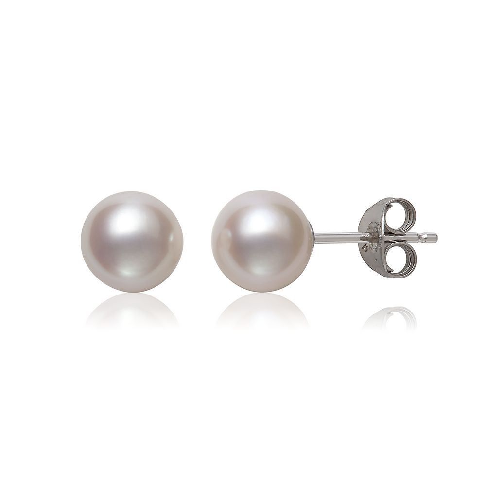 Freshwater Cultured Pearl Stud Earrings in Sterling Silver