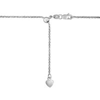 Adjustable Sparkle Chain in 14K White Gold, 22"