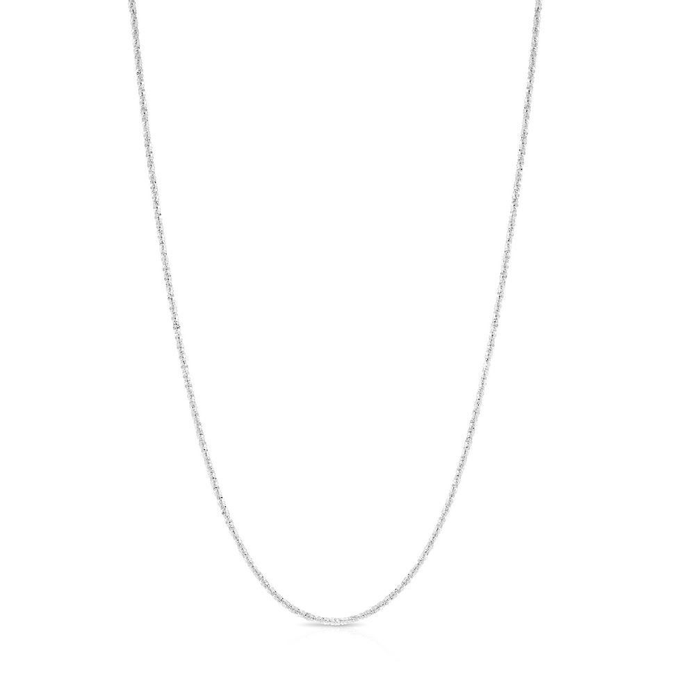 Adjustable Sparkle Chain in 14K White Gold, 22"