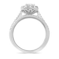 ct. tw. Multi-Diamond Engagement Ring Set 14K White Gold