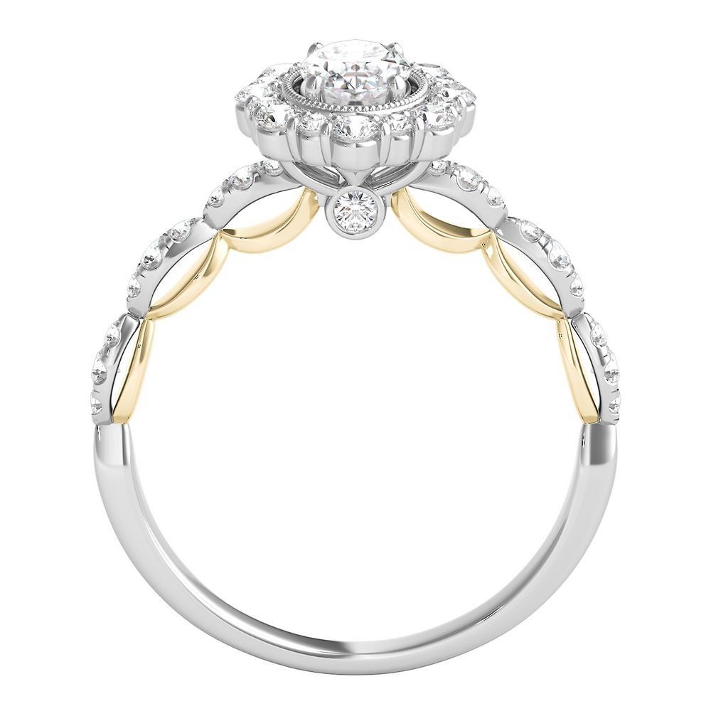 Margarita Oval Diamond Engagement Ring 14k white gold (7/8 ct. tw.)