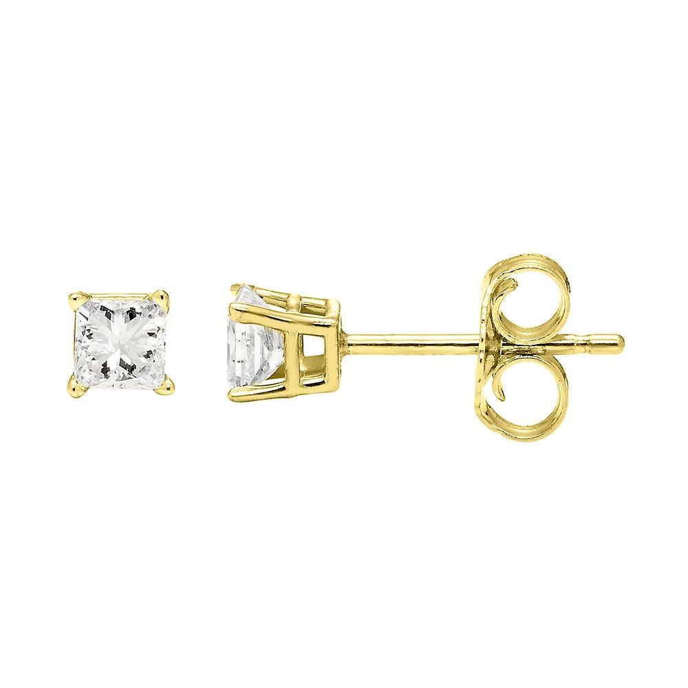 1/3 ct. tw. Diamond 4-Prong Stud Earrings in 14K Yellow Gold