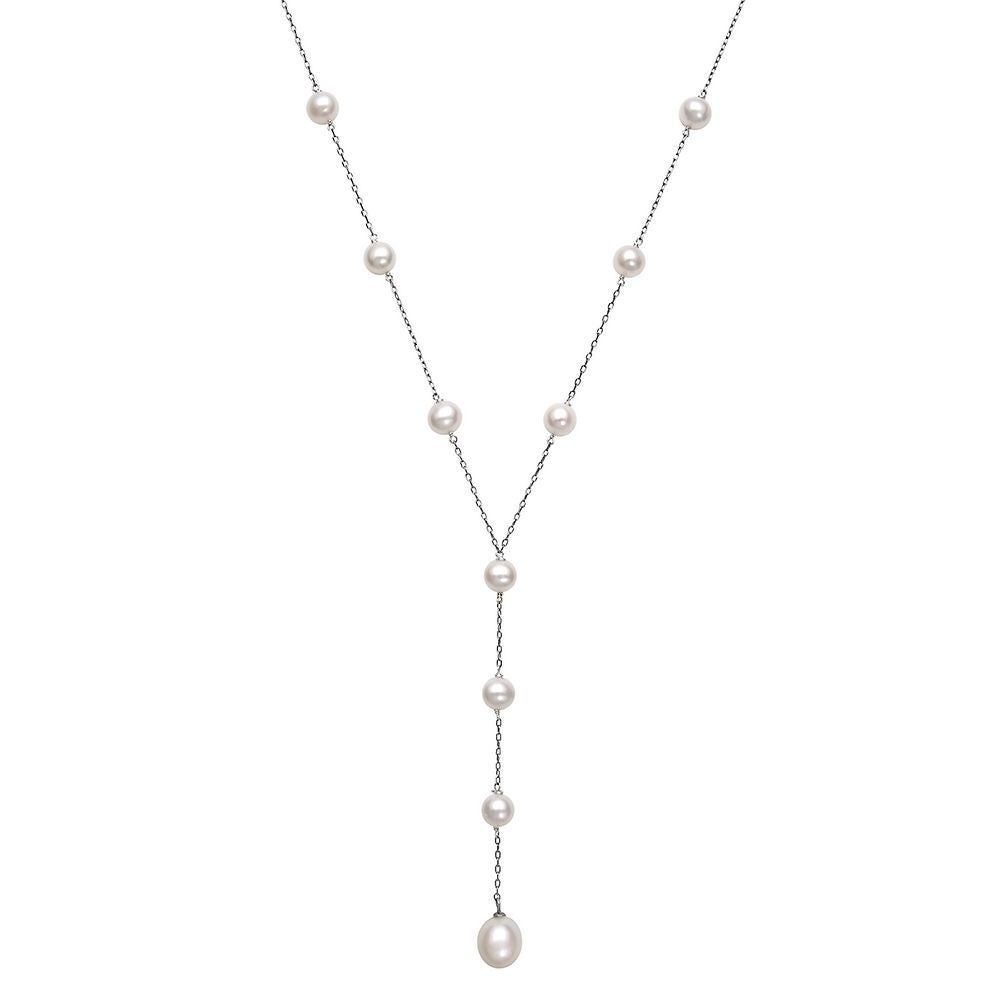 Freshwater Cultured Pearl Y-Necklace in Sterling Silver