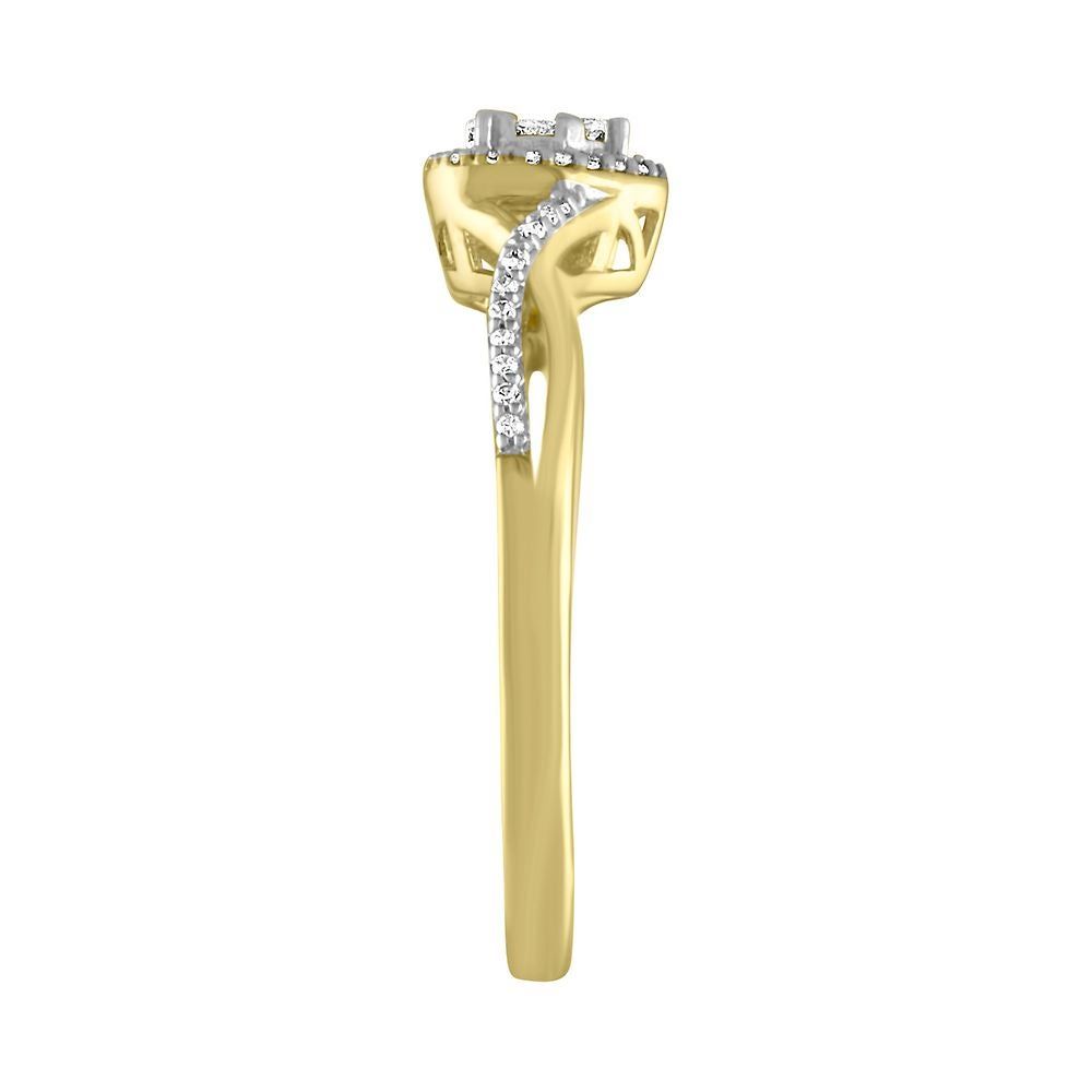 1/8 ct. tw. Diamond Heart Promise Ring 10K Yellow Gold