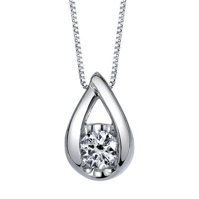 Sirena® 1/10 ct. tw. Diamond Pendant in 14K White Gold