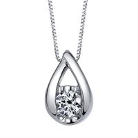 Sirena® 1/10 ct. tw. Diamond Pendant in 14K White Gold