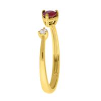 Ruby & Diamond Ring in 10K Yellow Gold