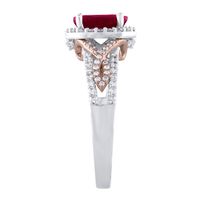 Ruby & / ct. tw. Diamond Ring 10K White Rose Gold