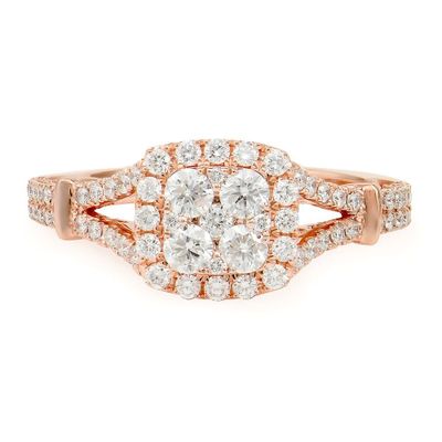 1 ct. tw. Diamond Engagement Ring 14K Rose Gold
